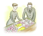 お身体にふれながら、安⼼してお別れできる